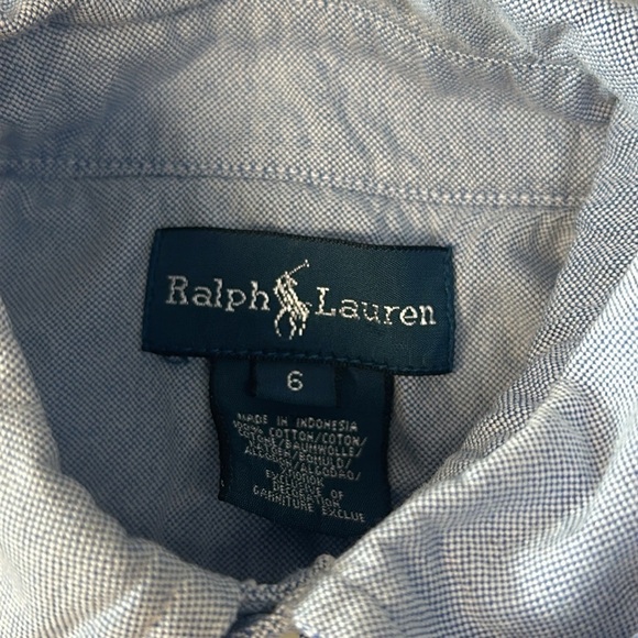 Ralph Lauren - Button down Oxford shirt with tricoloured embroidered pony - Picture 4 of 5